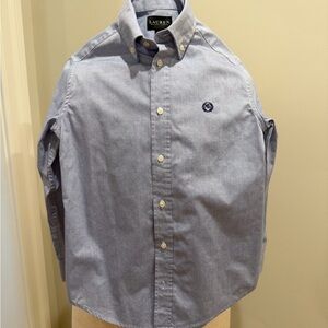 Boys Size 10 Ralph Lauren Light Blue Casual Button-Down Shirt